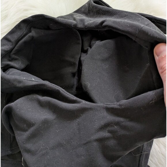 Athleta Conscious Crop Crop Cropped Top Tank Built In Bra Small Black Racerback - Picture 4 of 5